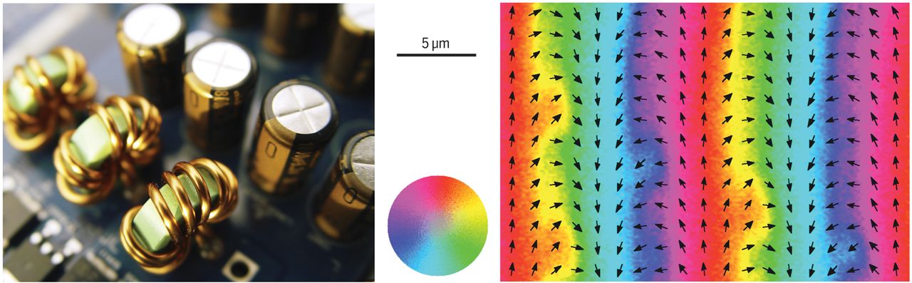 Hi-rel connectors and magnetic domain vector map from electron holography
